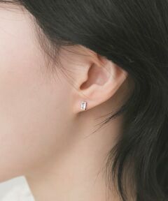 SMELLY / スメリー ピアス・イヤリング | ステンレスレクタングルプチビジューピアス