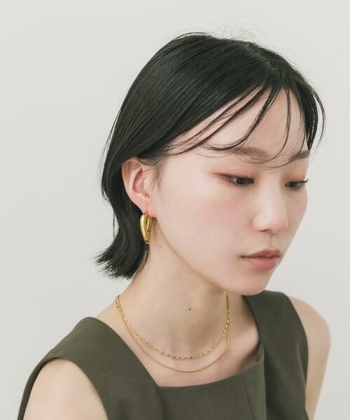 SMELLY / スメリー ピアス・イヤリング | ステンレスニュアンスカーブボリュームピアス | 詳細7