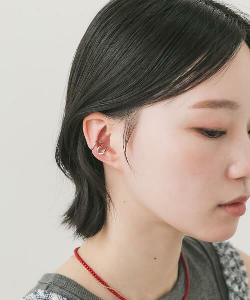 SMELLY / スメリー ピアス・イヤリング | ステンレスニュアンスカーブラインイヤカフ | 詳細2