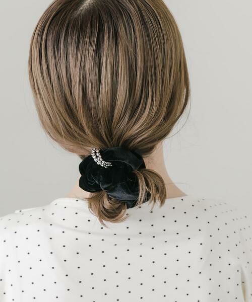 SMELLY / スメリー ヘアゴム・シュシュ | チェーンアクセントベロアシュシュ | 詳細7