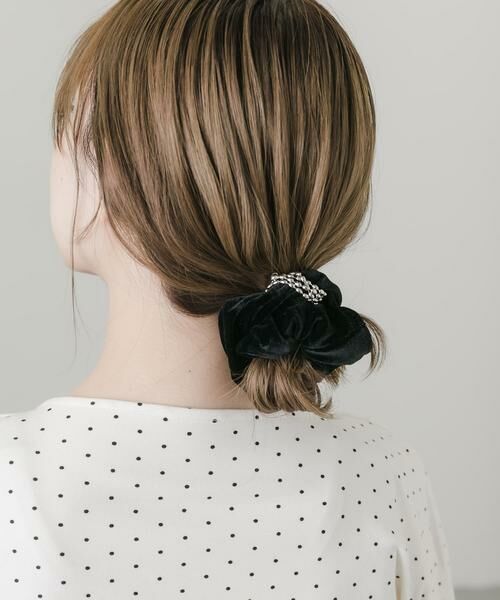 SMELLY / スメリー ヘアゴム・シュシュ | チェーンアクセントベロアシュシュ | 詳細8