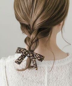 SMELLY / スメリー ヘアゴム・シュシュ | レオパードリボンヘアポニー