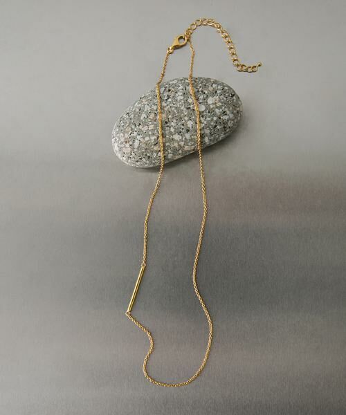 SMELLY / スメリー ネックレス・ペンダント・チョーカー | SMELLY so’　asymmetric bar necklace（ゴールド）