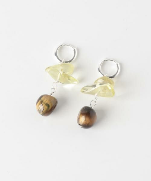 SMELLY / スメリー ピアス・イヤリング | SMELLY so’　lemon quartz hoop pierce | 詳細5