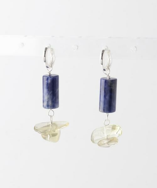 SMELLY / スメリー ピアス・イヤリング | SMELLY so’　sodalite cylinder pierce | 詳細6