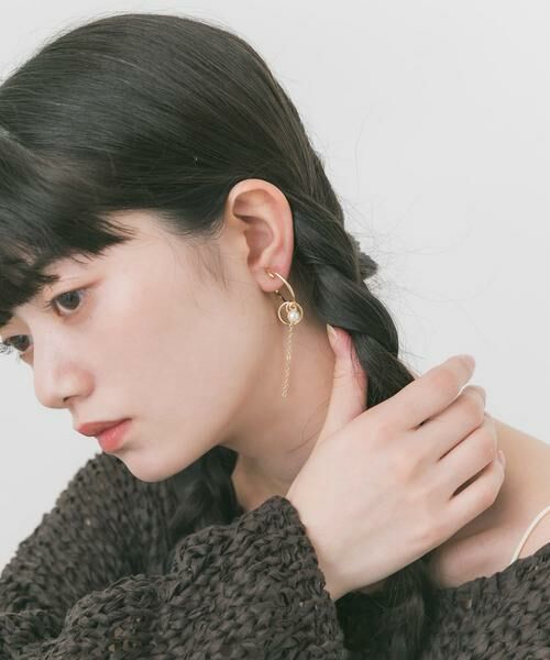 SMELLY / スメリー ピアス・イヤリング | パールチェーンマルチWAYフープイヤリング | 詳細4