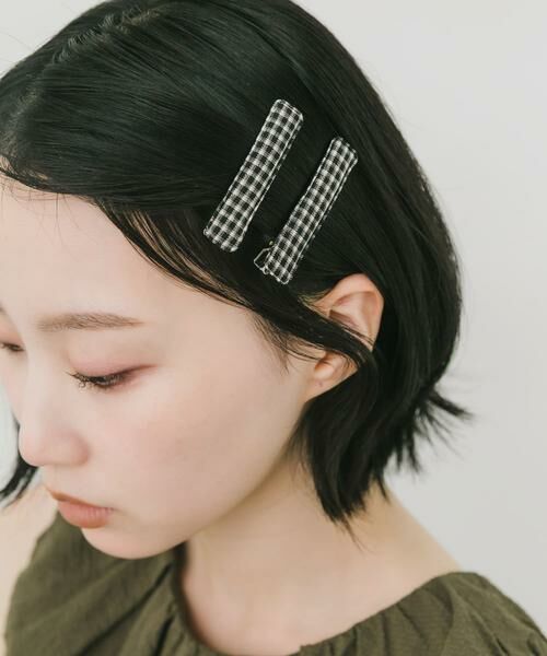 SMELLY / スメリー カチューシャ・カチューム・その他 | チェック2セットヘアピン（ブラック系その他）