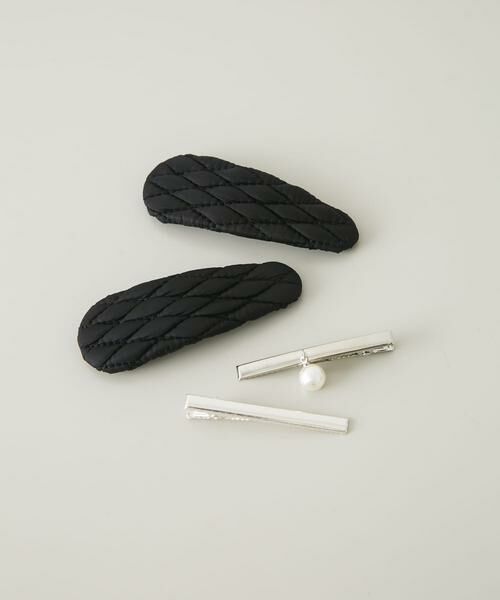 SMELLY / スメリー カチューシャ・カチューム・その他 | キルティングメタル4セットヘアピン（ブラック系その他）