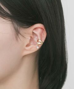 SMELLY / スメリー ピアス・イヤリング | ダブルビジューレイヤードイヤカフ