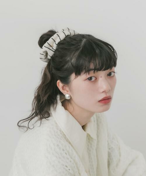 SMELLY / スメリー ヘアゴム・シュシュ | ピンストライプニットシュシュ | 詳細6