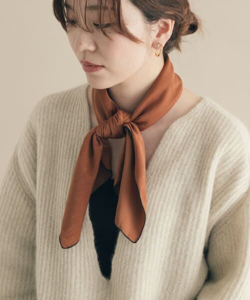 ＊＊SMELLY / スメリー バンダナ・スカーフ | ムジスカーフ∴（BRN）