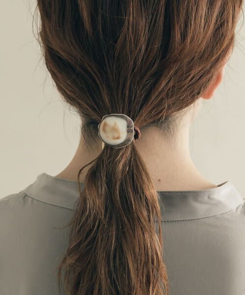 ＊＊SMELLY / スメリー ヘアゴム・シュシュ | クリアマーブルポニー（IVO）