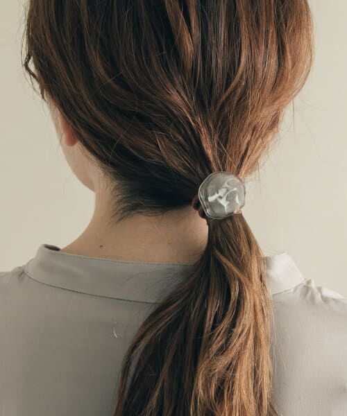 ＊＊SMELLY / スメリー ヘアゴム・シュシュ | クリアマーブルポニー（GRY）