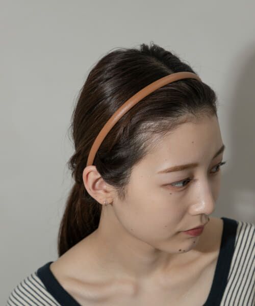 ＊＊SMELLY / スメリー カチューシャ・カチューム・その他 | プックリフェイクレザースリムカチューシャ（BRN）