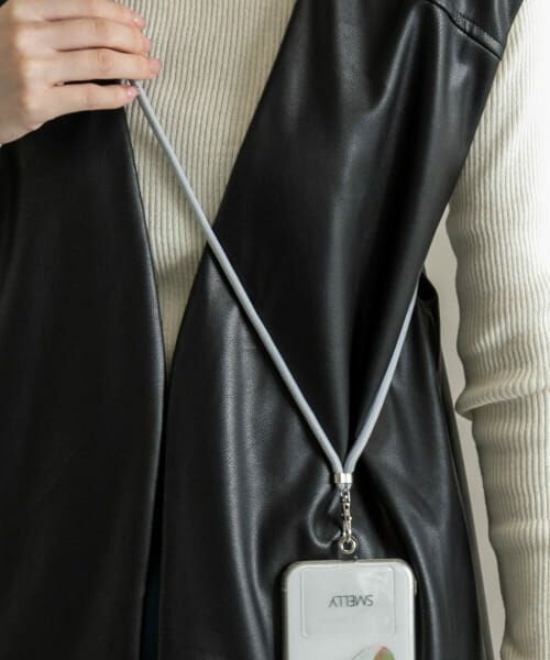 ＊＊SMELLY / スメリー モバイルケース | カラースマホショルダー（GRY）