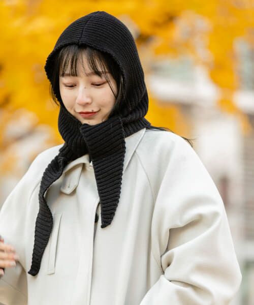 ＊＊SMELLY / スメリー ニットキャップ | リブバラクラバ（BLK）