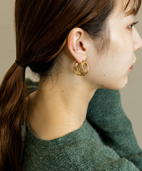 セール】 メタルラインボールドピアス （ピアス・イヤリング