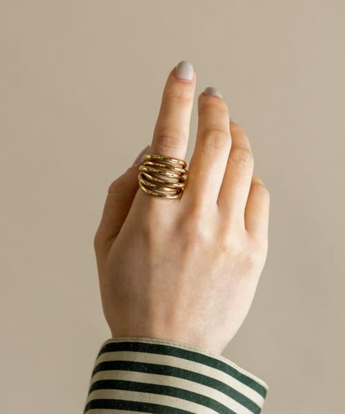 ＊＊SMELLY / スメリー リング | レイヤードワイドリング（GLD）