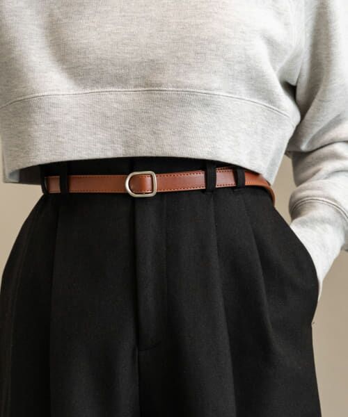 ＊＊SMELLY / スメリー ベルト・サスペンダー | シンプルナローベルト（BRN）