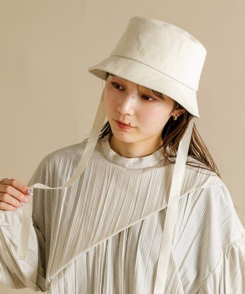 ＊＊SMELLY / スメリー ハット | コットンリボンバケットハット（IVO）