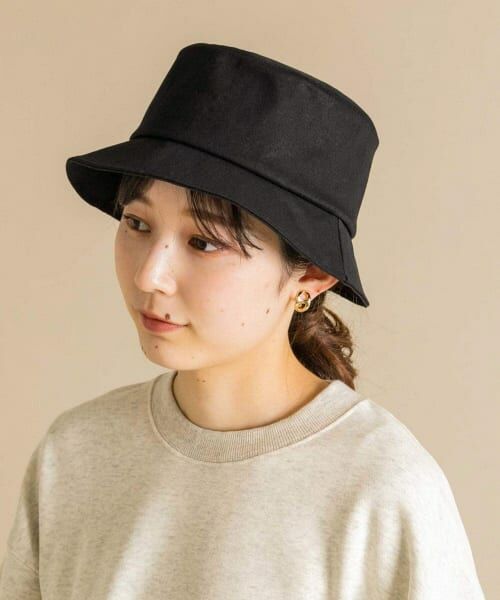 ＊＊SMELLY / スメリー ハット | コットンリボンバケットハット（BLK）