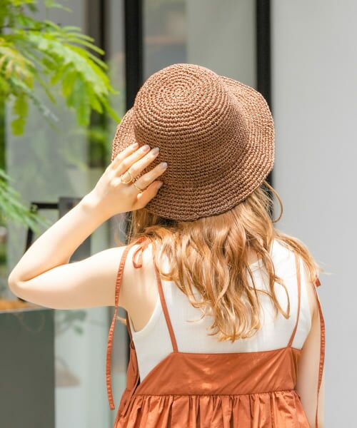 ＊＊SMELLY / スメリー ハット | ムジペーパーチューリップハット（BRN）