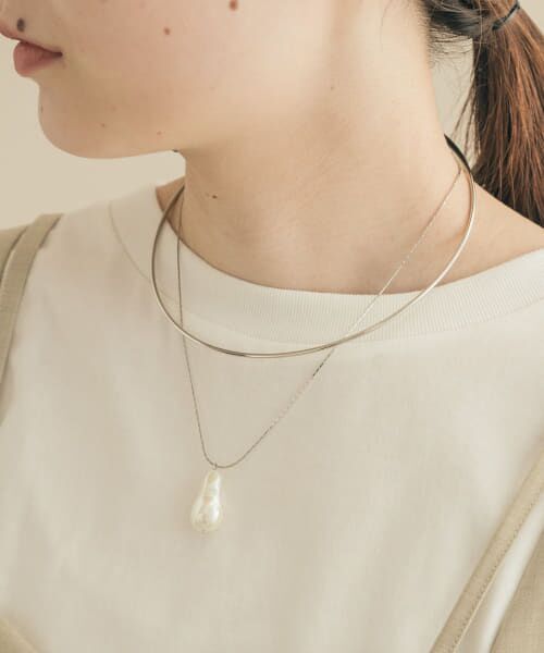 ＊＊SMELLY / スメリー ネックレス・ペンダント・チョーカー | パールトップコンビネックカフ（SLV）