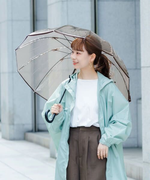 ＊＊SMELLY / スメリー 傘 | パイピング12本骨長傘（ブラウン）