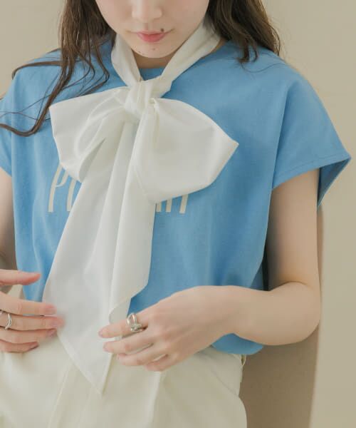 ＊＊SMELLY / スメリー バンダナ・スカーフ | ロングリボンスカーフ（WHT）