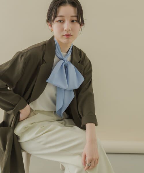 ＊＊SMELLY / スメリー バンダナ・スカーフ | ロングリボンスカーフ（BLU）