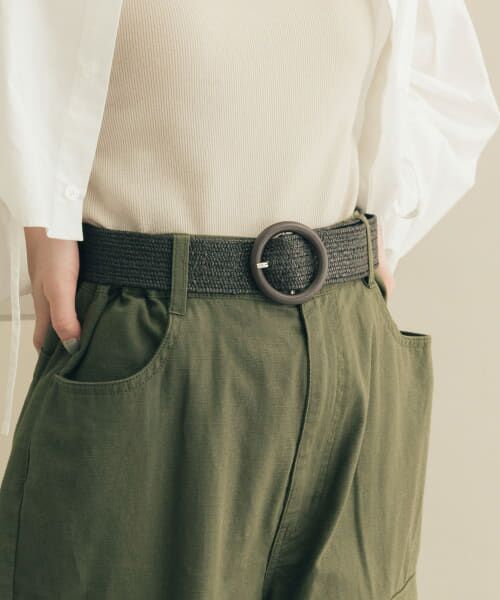 ＊＊SMELLY / スメリー ベルト・サスペンダー | クルミマルバックルベルト（BLK）