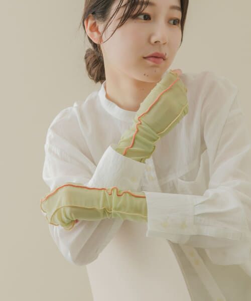 ＊＊SMELLY / スメリー 手袋 | シアーメローアームカバー（MNT）