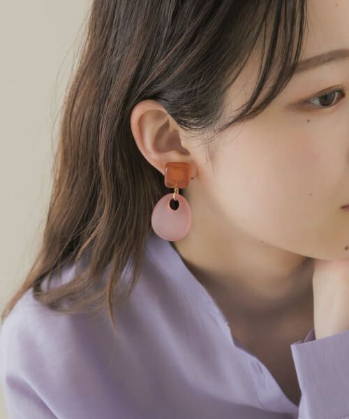 ＊＊SMELLY / スメリー ピアス・イヤリング | カラーコンビジュシイヤリング（PK/OR）