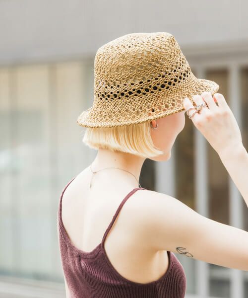 ＊＊SMELLY / スメリー ハット | スカシアミペーパーバケットハット（BEG）