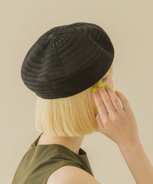 ＊＊SMELLY / スメリー ハンチング・キャスケット・ベレー帽 | スカシアミベレー（BLK）