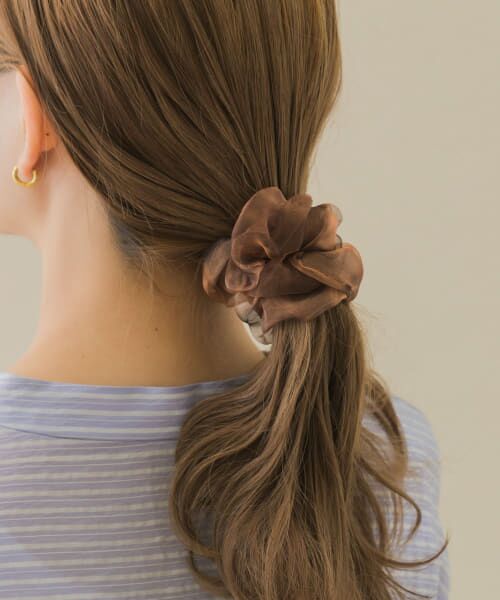 ＊＊SMELLY / スメリー ヘアゴム・シュシュ | シアーヘンケイシュシュ（BRN）