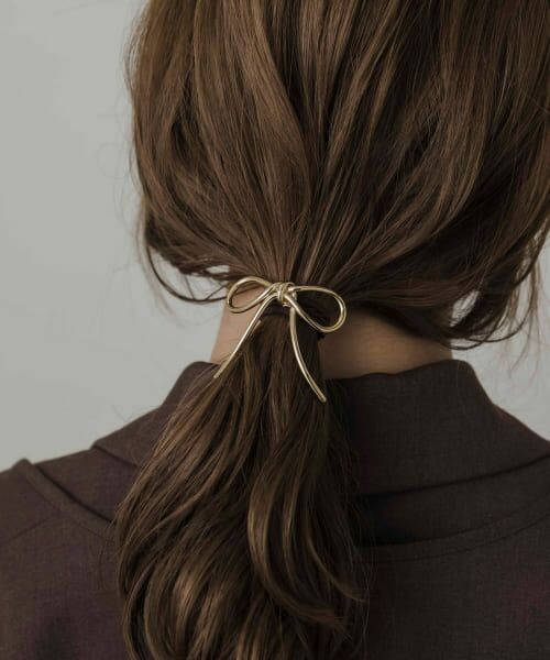＊＊SMELLY / スメリー ヘアゴム・シュシュ | メタルノットリボンヘアカフセット（GLD）