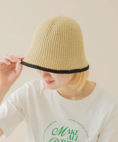 バイカラーラインハット