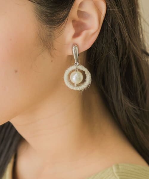 ＊＊SMELLY / スメリー ピアス・イヤリング | マテリアルサークルパールイヤリング（SL/IV）