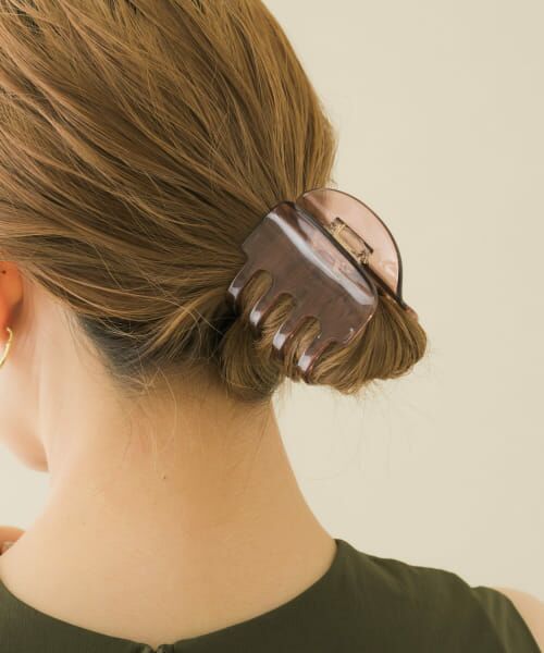 ＊＊SMELLY / スメリー カチューシャ・カチューム・その他 | クリアスクエアバンスクリップ（BRN）