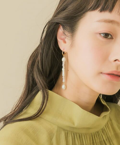 ＊＊SMELLY / スメリー ピアス・イヤリング | バロックパールコンビピアス（GD/IV）