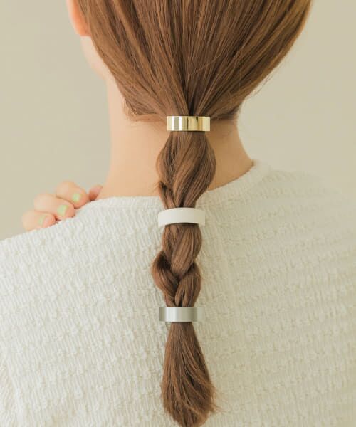 ＊＊SMELLY / スメリー カチューシャ・カチューム・その他 | フェイクレザーメタルコンビヘアカフセット（GD/SL）