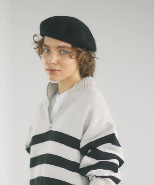 ＊＊SMELLY / スメリー ハンチング・キャスケット・ベレー帽 | シンプルバスクベレー（BLK）