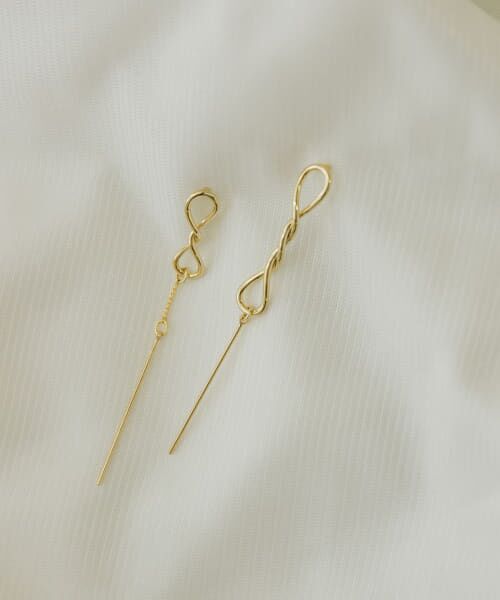 ＊＊SMELLY / スメリー ピアス・イヤリング | ツイストメタルバーアシメピアス（GLD）