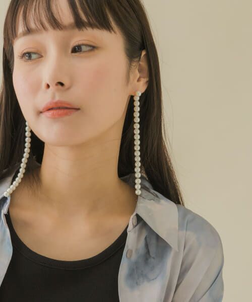 セール】 パールロングピアス （ピアス・イヤリング