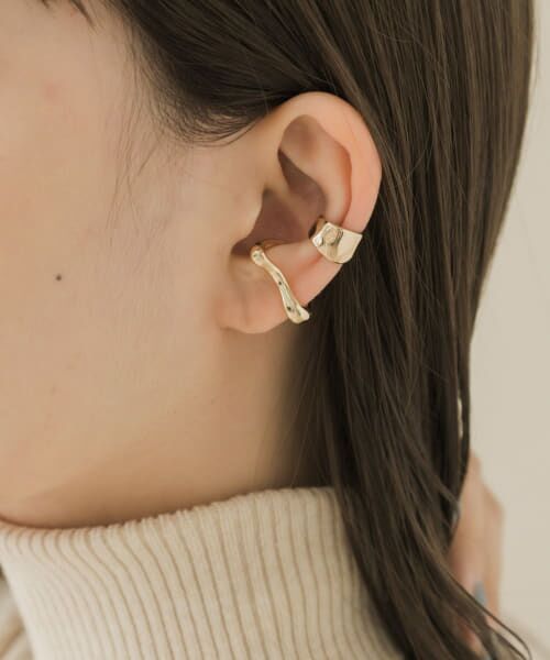 ＊＊SMELLY / スメリー ピアス・イヤリング | 2セットイヤカフ（GLD）