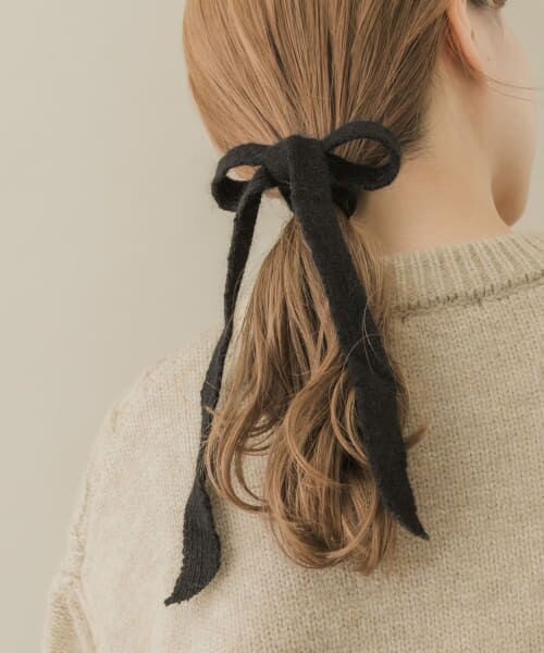 ミニブタ☆ヘアゴム☆プチジャム、サニー セール】 ニットリボンヘアカフセット （ヘアゴム・シュシュ