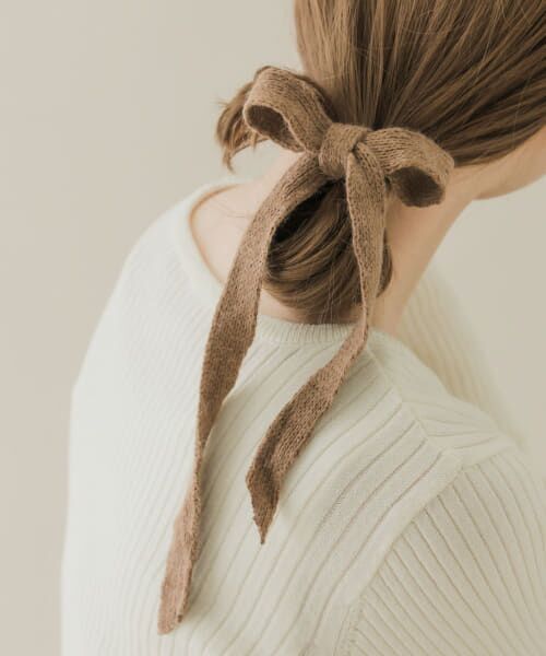 セール】 ニットリボンヘアカフセット （ヘアゴム・シュシュ