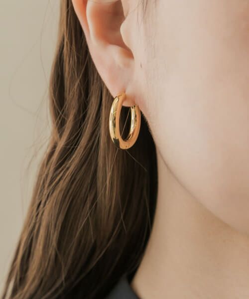 セール】 サージカルステンレスワイドフープピアス （ピアス