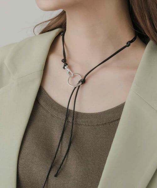 ＊＊SMELLY / スメリー ネックレス・ペンダント・チョーカー | コードノットチョーカー（BK/SL）